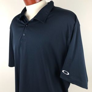 OAKLEY GOLF Mens Polo Shirt Black Embroidered Logo